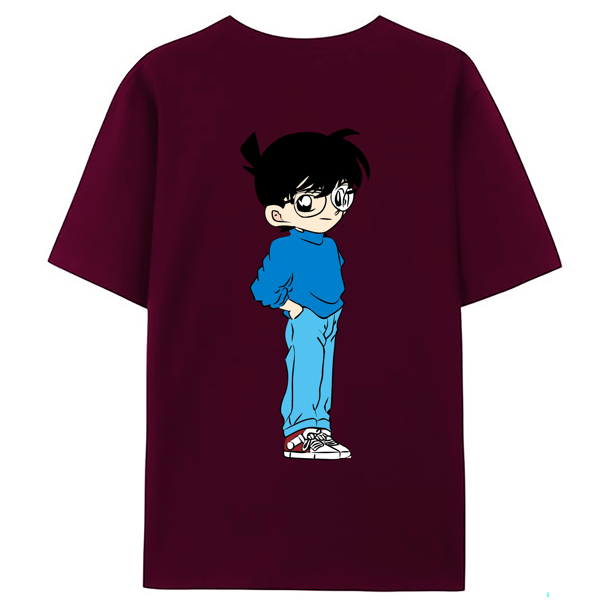 （画像用） 名探偵コナン 江戸川 コナン Detective Conan Conan Edogawa レディース半袖Tシャツ(バックプリント)